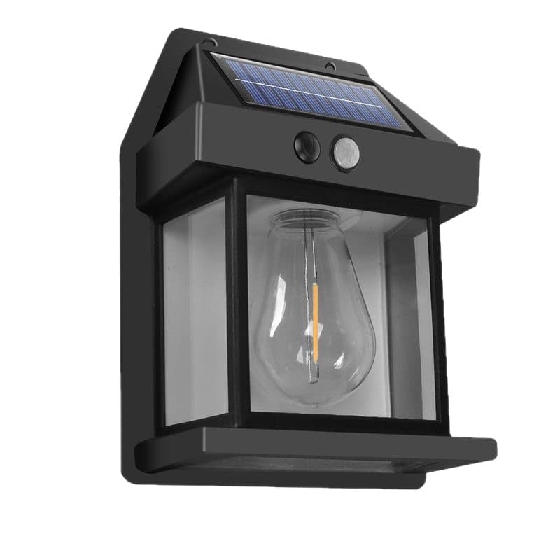 Outdoor Solar Wall Light Waterproof Tungsten Filament Sensor Garden Villa Light No Plug IP65 Outdoor