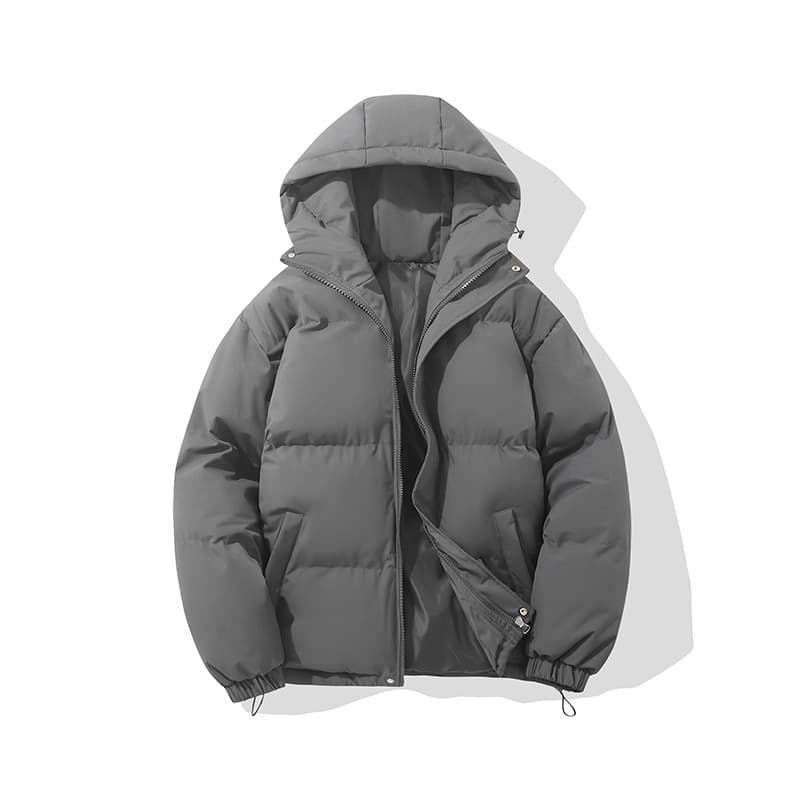 2026 New Style Solid Color Hooded Cotton Coat Men Women Winter Couple Korean Loose Warm Cotton Padded Jacket Casual Bread Coat