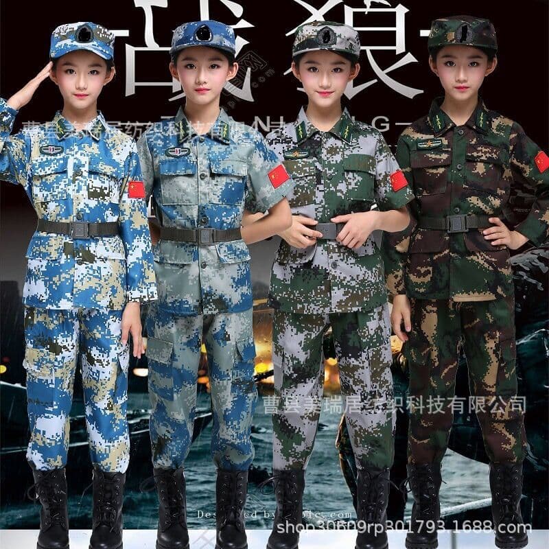 Military training camouflage uniforms for primary and secondary school students, summer camp uniforms for children, special forces camouflage uniforms for kindergartens.