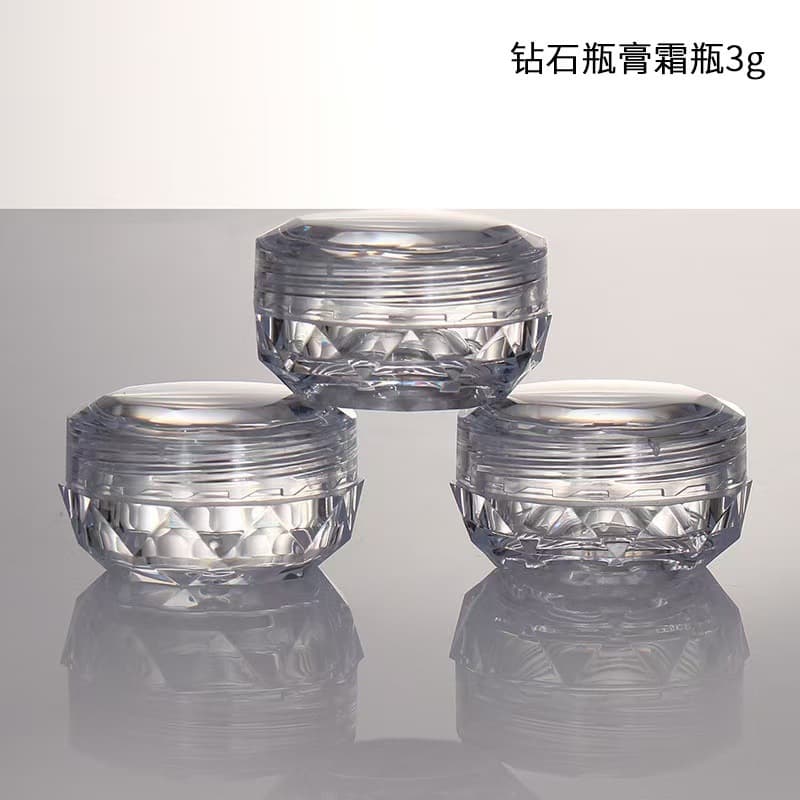 Diamond Bottle Cream Jar Cosmetic Sample Container Diamond Nail Glitter Bottle Travel Portable Empty Bottle