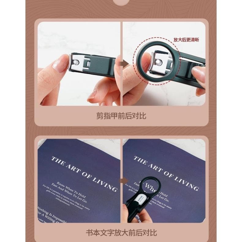 New Magnifying Nail Clippers, High-End Nail Trimmers for Seniors and Children, Multi-Function Large Nail Scissors with Anti-Splash Design