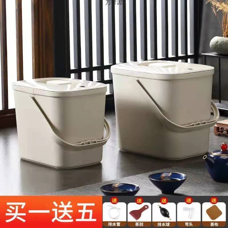 Tea bucket, tea dregs bucket, garbage filter, drainage bucket, tea table, tea tray, wastewater bucket, tea set accessories, household tea bucket