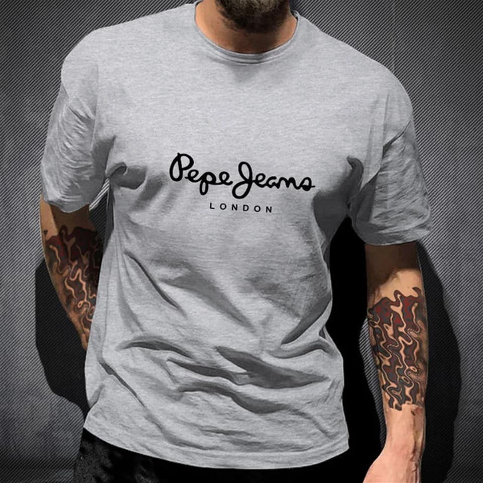 Cross-Border European and American Trendy T-Shirts for Men, Street-Style T-Shirts, 2K Clothing, London Jeans, Men's Short-Sleeve T-Shirts