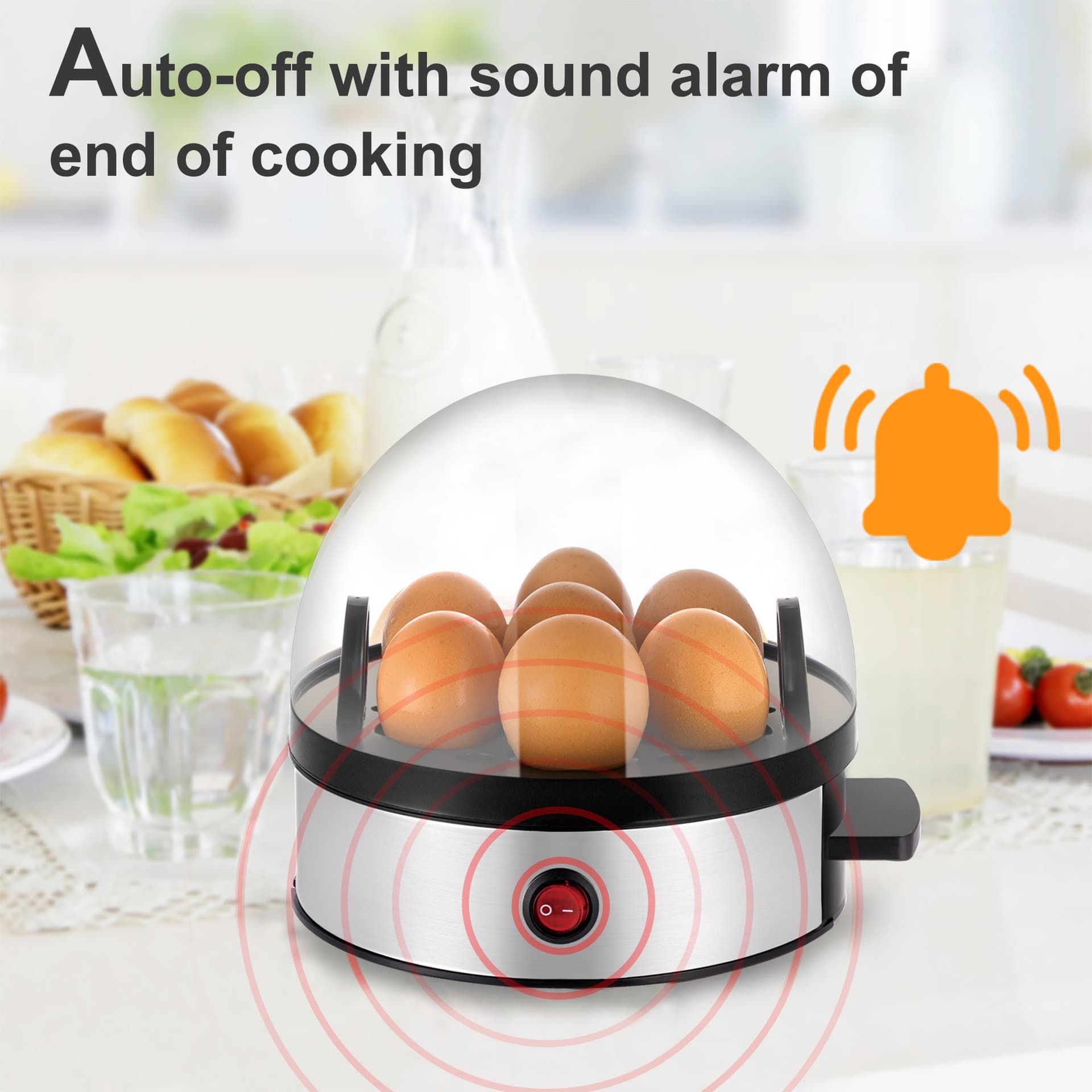 Sonifer mini egg cooker, stainless steel home single-layer egg cooker model SF-1501