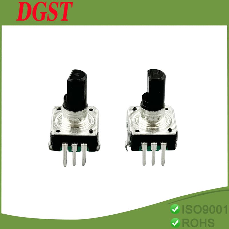 EC12 encoder, push-button type, vertical plastic handle encoder, 360-degree speed control rotary switch, manufacturer wholesale.