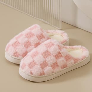 Women's Cotton Slippers Thick Sole Back-Strap Autumn Winter Cute Flat Slippers Winter Plus Velvet Maternity Warm Anti-Slip Cold-Proof Cotton Shoes