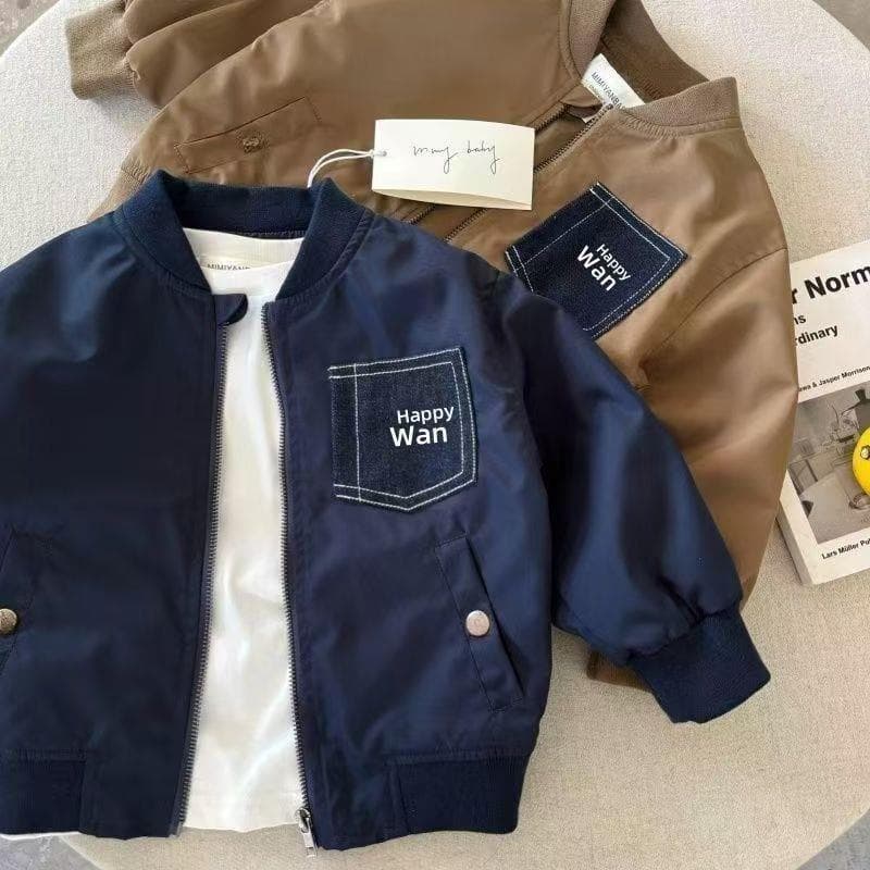 Kids' Jacket 2026 Boys' Autumn New Style Trendy Cool Jacket Baby Casual Spring/Autumn Top Baseball Stylish Windbreaker