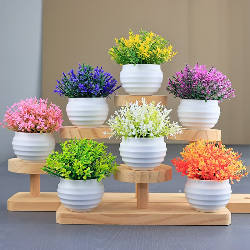 Artificial potted plants, grass bonsai, semi-circular decorative bonsai, artificial green plants, home decoration flowers wholesale