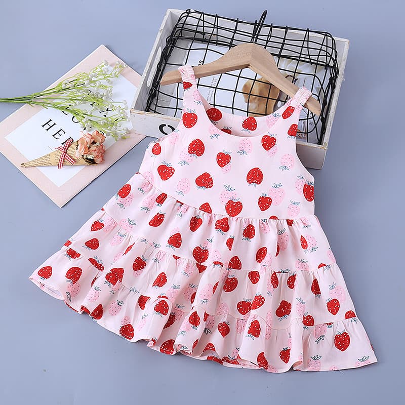 Girls' dress Children's Western Style Floral Skirt Baby Summer New Princess Skirt Holiday Style Children's Wear Women's Treasure