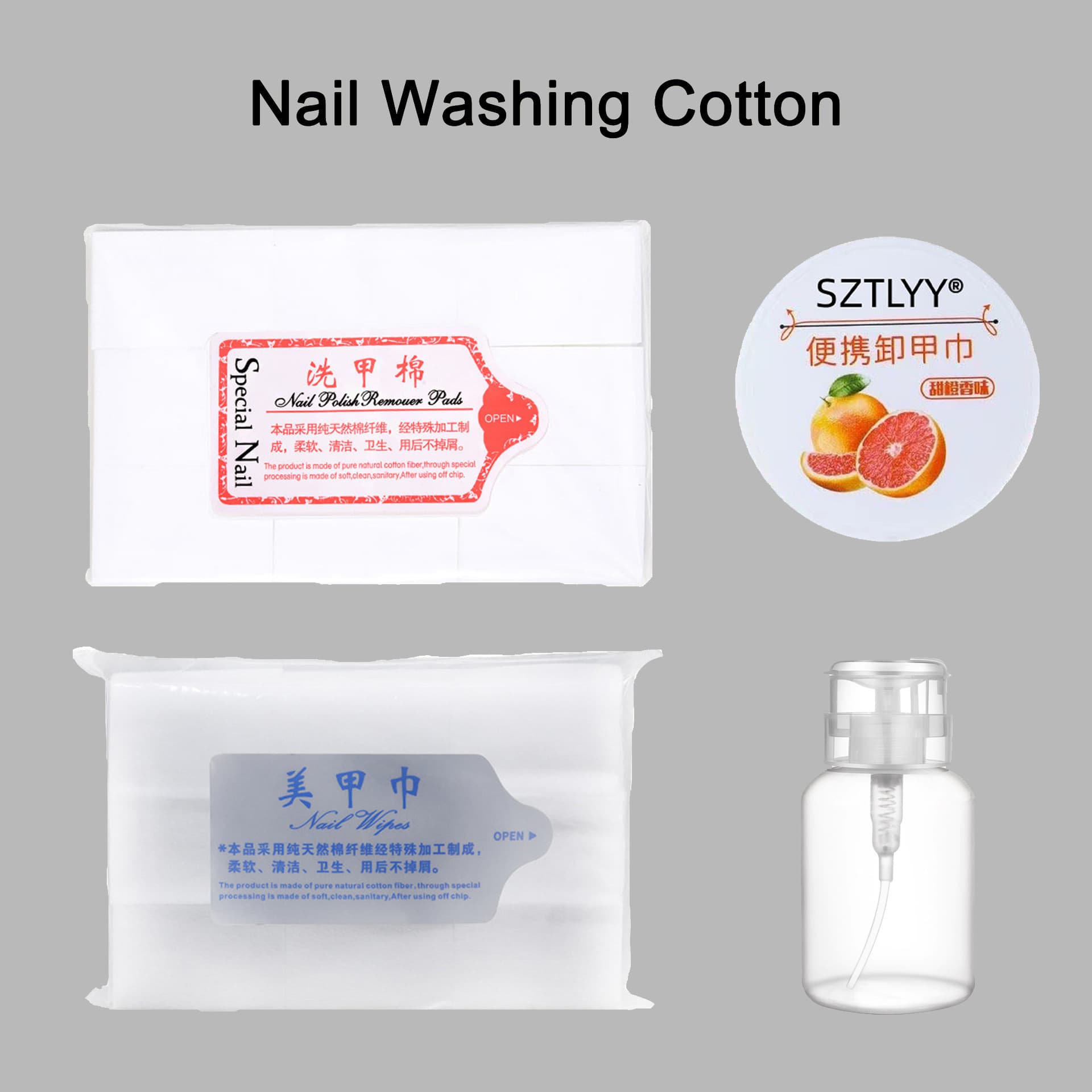 Nail art remover cotton 540 pieces hard lint-free Detached Cotton cleaning cotton nail removal tool