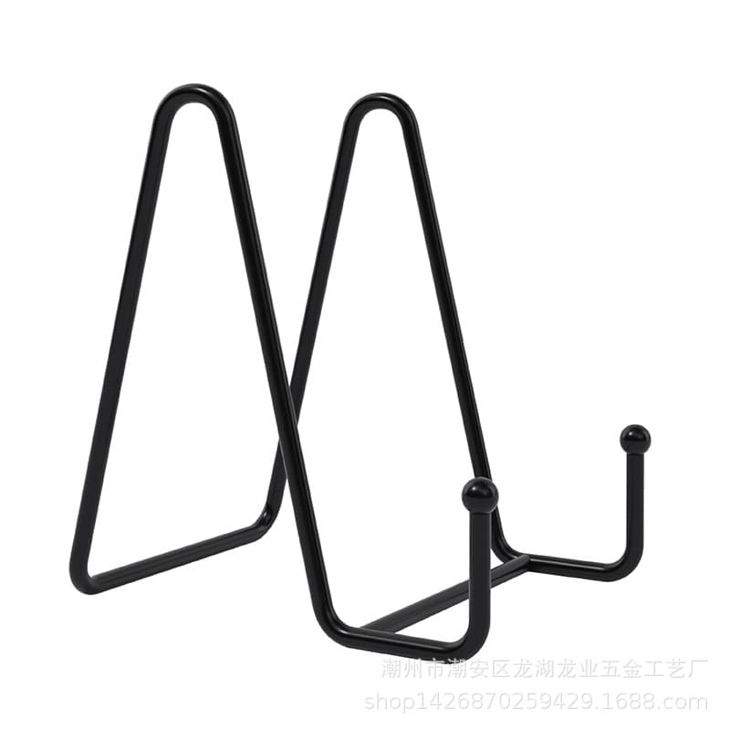 N-shaped Decorative Plate Holder Display Stand Ceramic Picture Frame Craft Iron Rack Magazine Rack Home Decor Tabletop Ornament