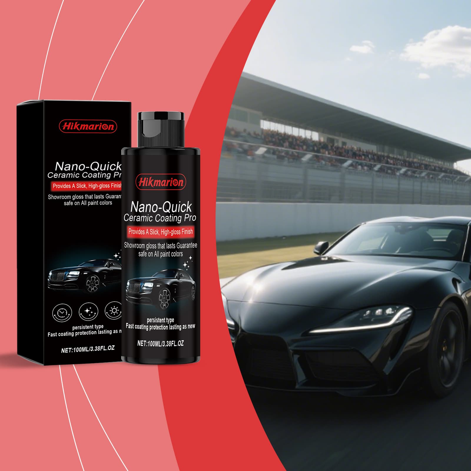 Hikmarion Nano Ceramic Coating Agent Car Surface Coating Polishing Renovation Brightening Daily Cleaning and Maintenance