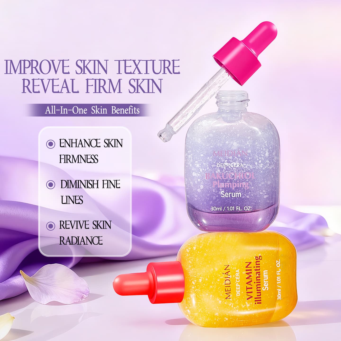 Cross-border Bestseller Vitamin Bakuchiol Plumping Serum Skin Plumping Yellow Serum