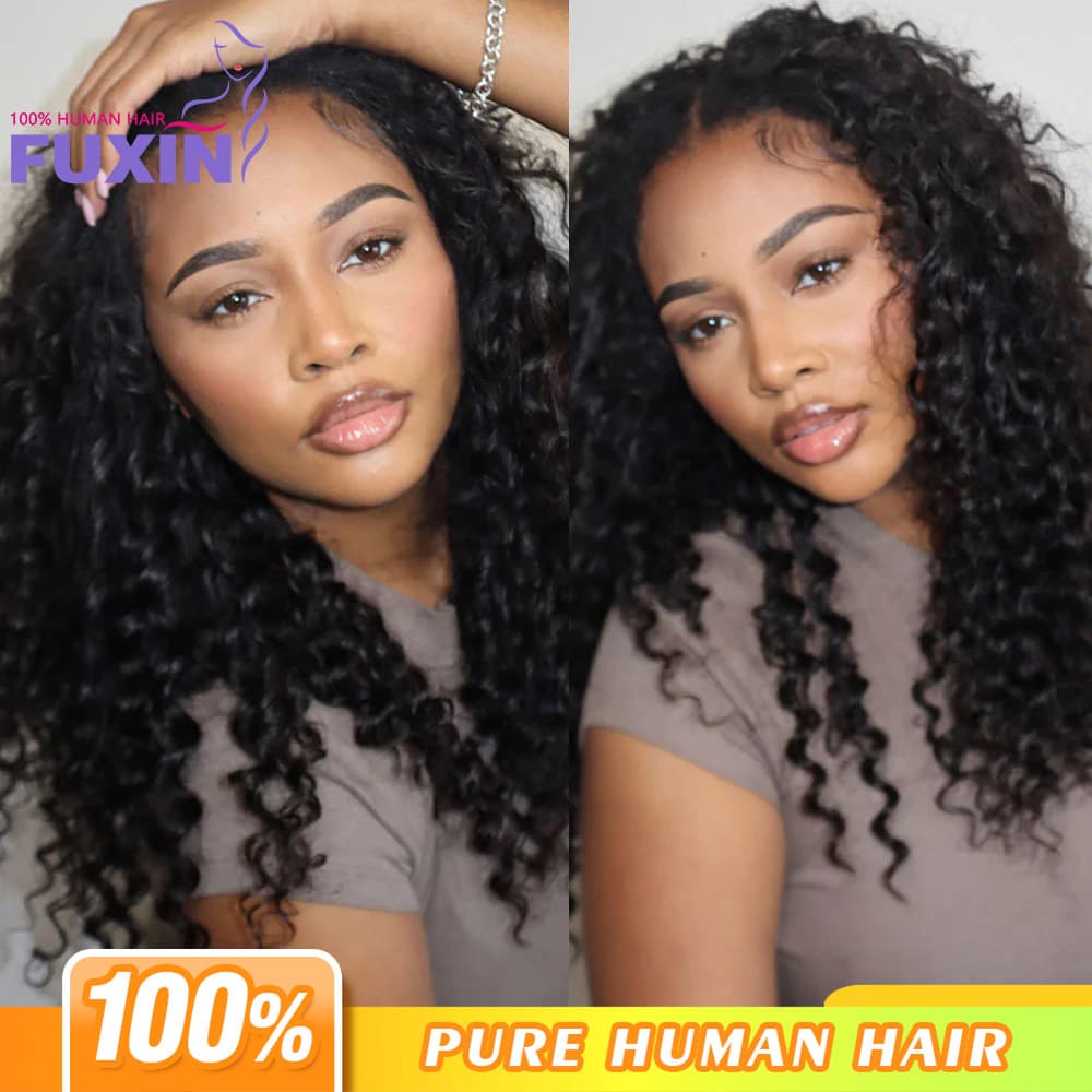 Deep Wave Crochet Human Hair Lightweight Smooth Deep Wave Crochet Feather Human Hair