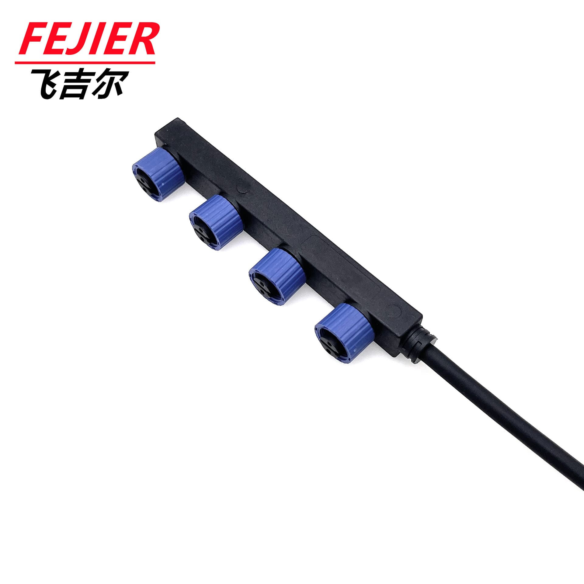 M15 One-to-Four Waterproof Cable Type F, 2P One-to-Two/Three/Four/Five/Six Street Light Module Waterproof Cable Plug Connector