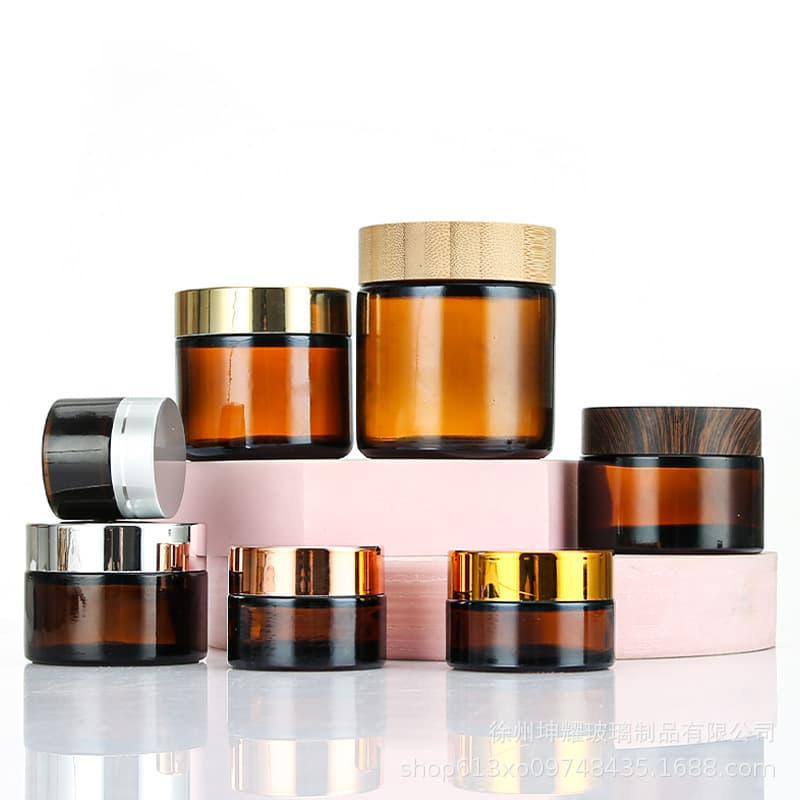 Brown cream jar 30g, brown eye cream jar, face cream jar 50g, sunscreen hand cream jar, mask jar