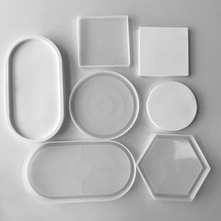Jiahuimei Multiple Crystal Epoxy Molds DIY Plaster Epoxy Coaster Epoxy Handmade Craft