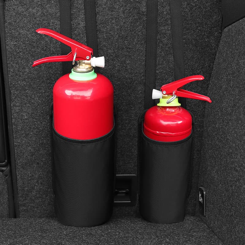 Multifunctional Car Seat Organizer, Rear Seat Cup Holder, Umbrella Storage Hanging Bag, Car Fire Extinguisher Mount