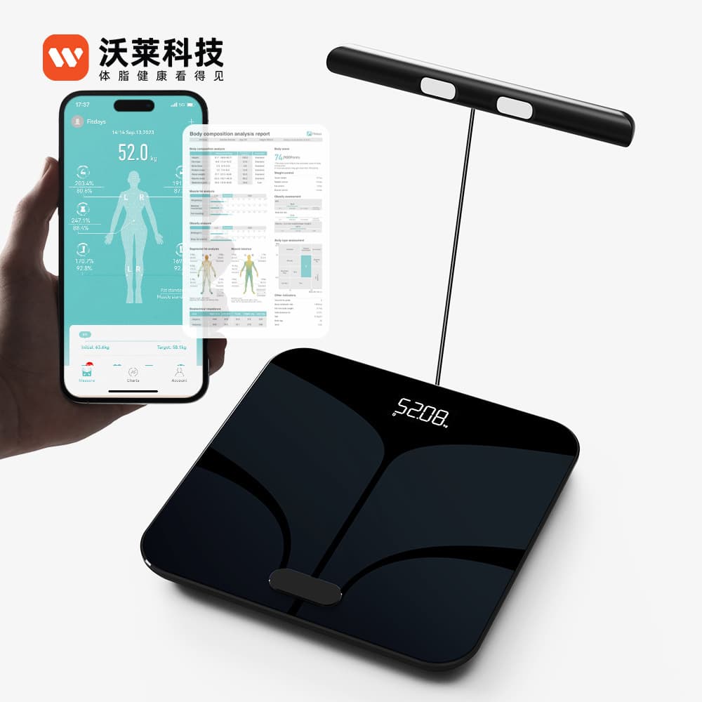 Eight-Electrode Body Fat Scale, Smart Bluetooth Home Charging Fat Scale, Accurate Weight Scale for Fitness, Amazon Body Scale