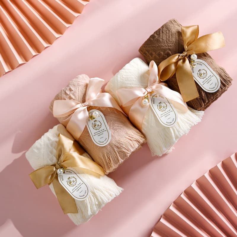 Wedding Souvenir Towel Creative Fringe Towel Birthday Hundred Days Full Moon Gift Return Small Gift Practical Wedding