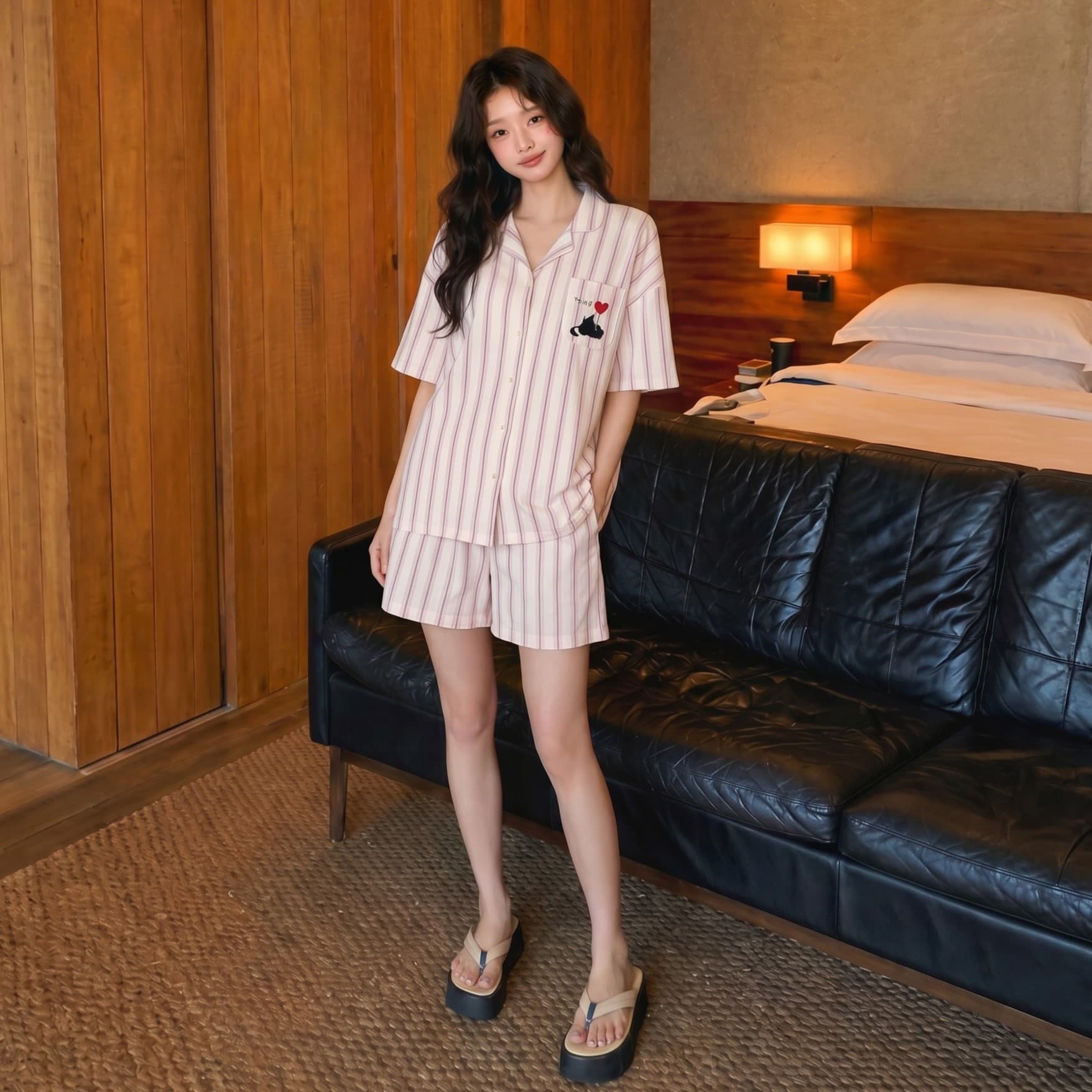 [Antibacterial Xinjiang Cotton] Class A Spring/Summer Short-Sleeve Pajamas for Women, Korean Style Cotton Stretch Thin Homewear