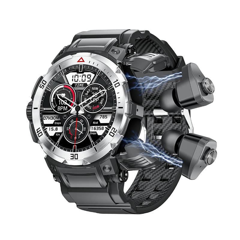 New GT100 Pro 2-in-1 Bluetooth Calling Smart Watch with NFC, Multi-Sport and Health Monitoring