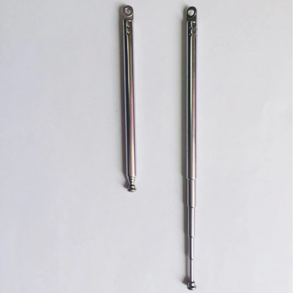5273 White Flat Head Anti-Theft Alarm Radio Communication Hardware Antenna Flat Head Retractable Telescopic Antenna