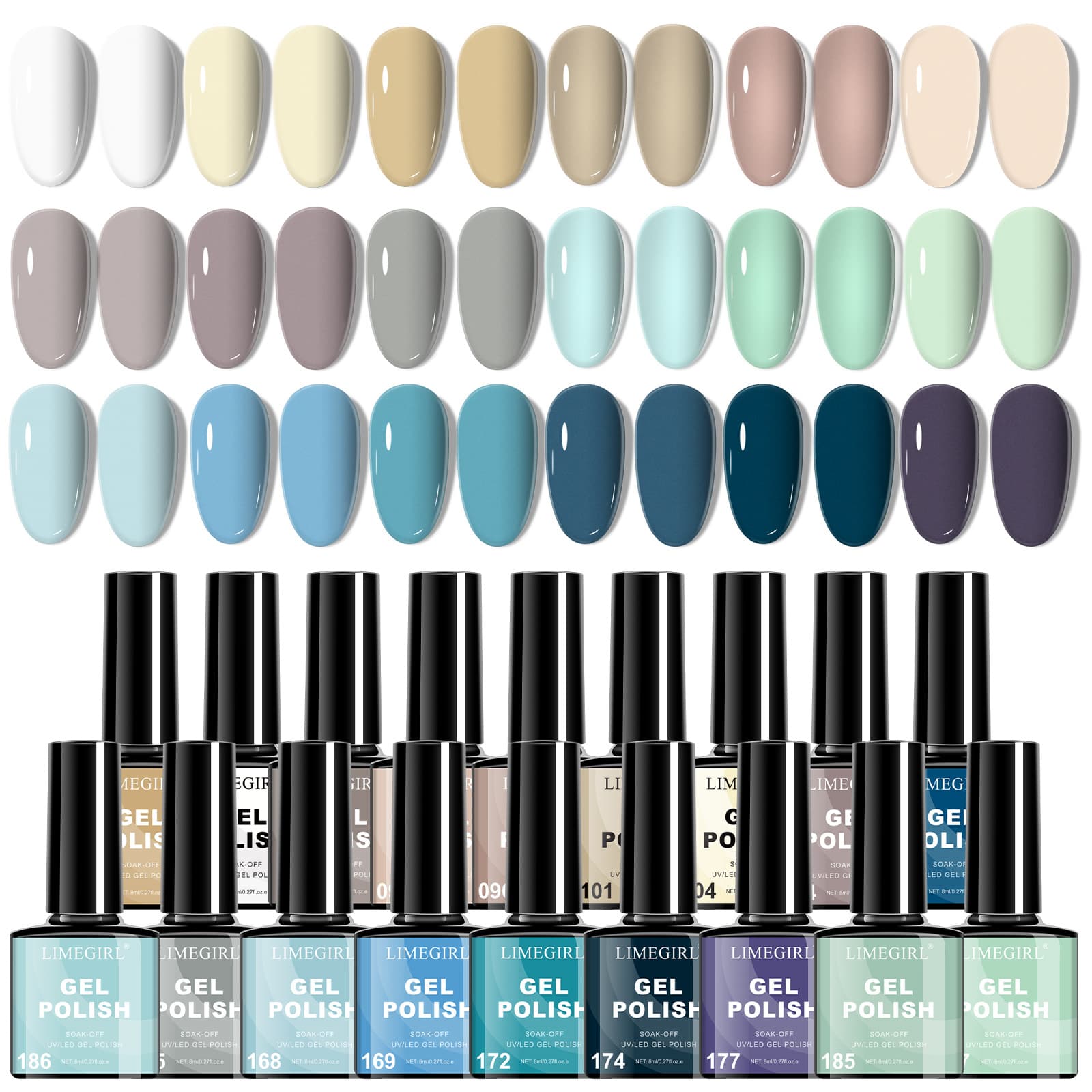 Cross-border Nail Gel Polish Solid Color 18-Color Box Set Autumn/Winter Red Orange Series Long-lasting Wear-resistant Bright Colors