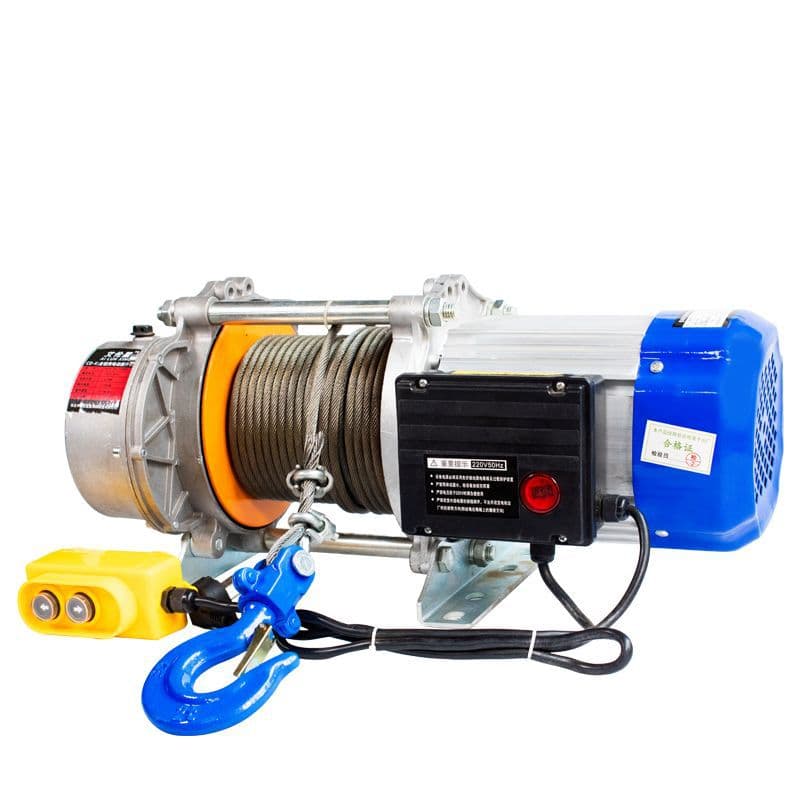 Aluminum Shell Hoist Winch 220V Lifting 1 Ton 2T Household Fast 380 Elevator Electric Hoist Small Crane