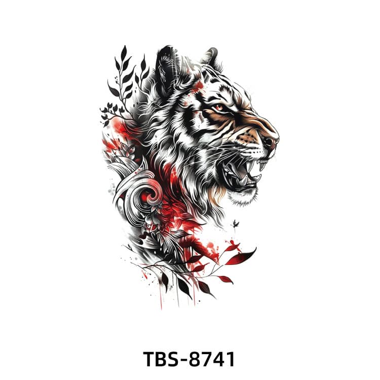New Waterproof Small Full Arm Tattoo Sticker European American Face Flower Realistic Flower Arm Men Women Temporary Tattoo Sticker Wholesale