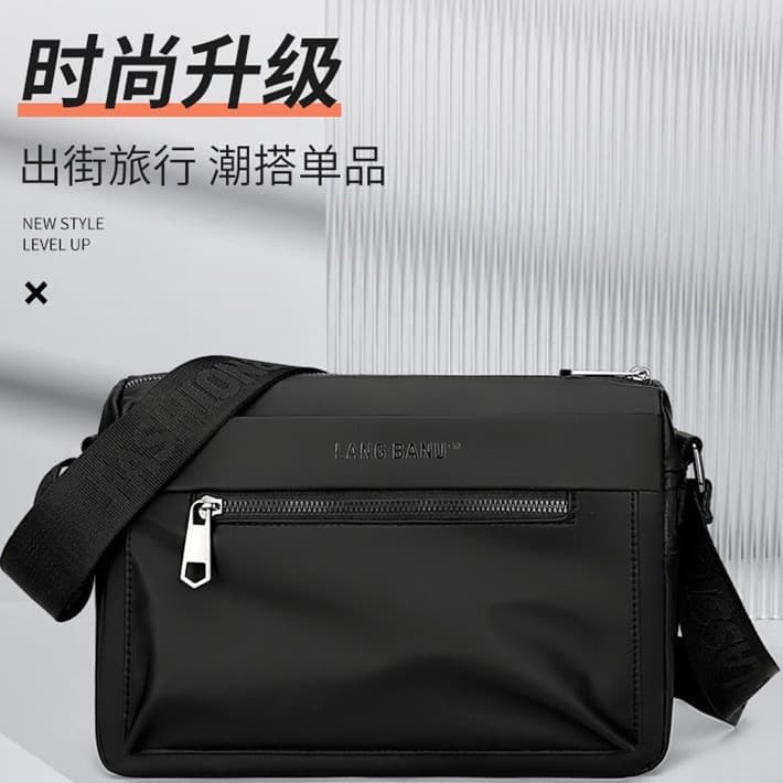New autumn and winter men's bag texture trendy shoulder crossbody bag nylon sports large capacity travel backpack men and women single shoulder