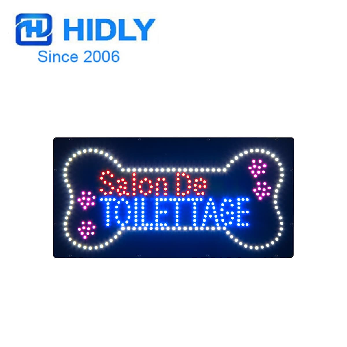 LED Salon De Toilettage SIGN Beauty Salon Open Luminous Letters 24×48cm