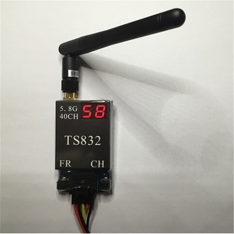 FPV 5.8G 48-Channel Video Transmission TS832 600mW + RC832S Wireless Audio-Video Transmission Transmitter