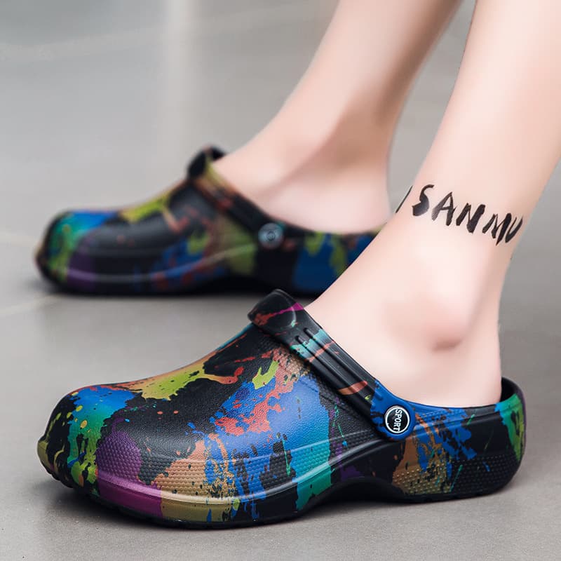 Men's Summer EVA Sandals With Printed Beach Style Sports Shoes Outer Wear Home Beach Slippers Wholesale Non-Brand