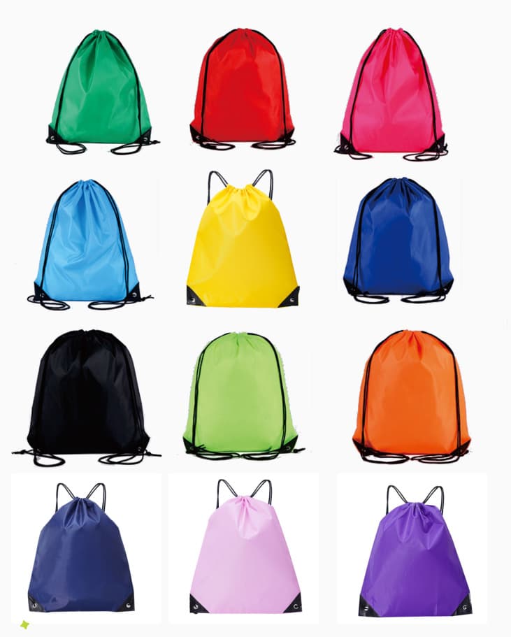 In Stock Polyester Drawstring Bag Cinch Sack Marathon Event Drawstring Backpack Basketball Oxford Storage Bag Shoulder Bag Custom Logo