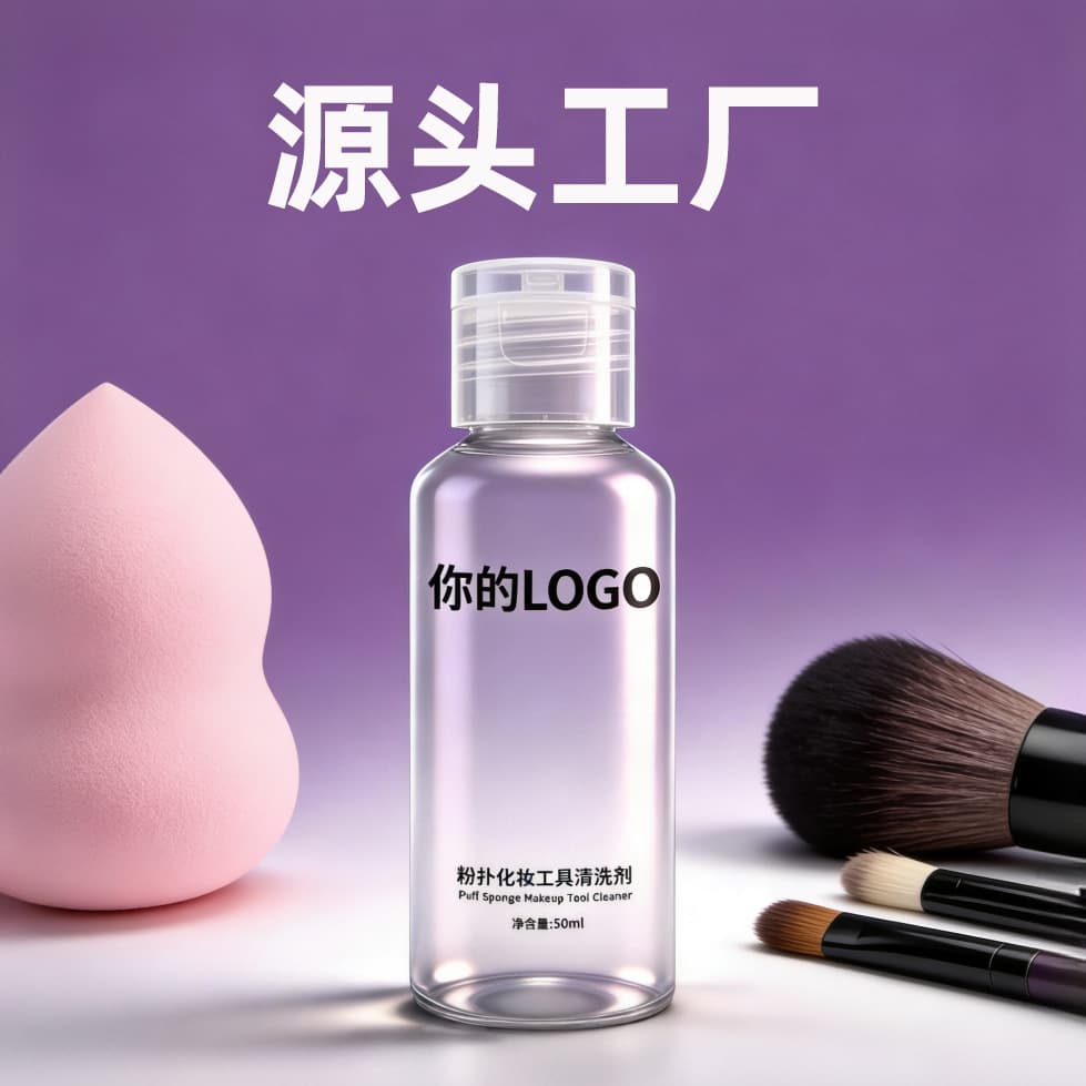 Factory Direct Supply 20ml 30ml 50ml Puff Makeup Brush Cleaner Beauty Blender Cross-border Chinese English Processing Customization