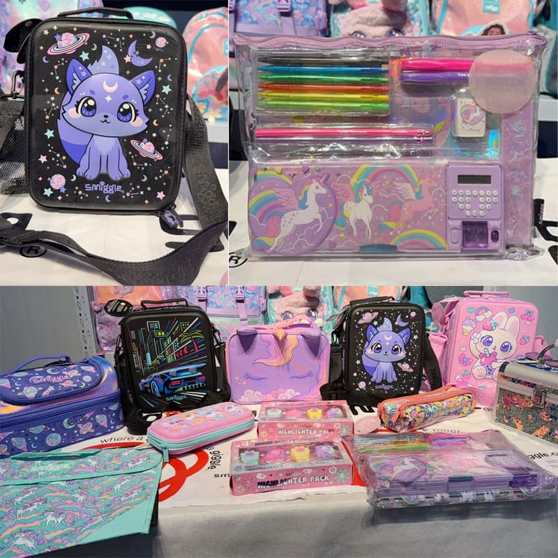 Australian Smiggle Lunch Bag Student Stationery Set Kids Lunch Bag New Zealand Direct Shipping In Stock One-of-a-Kind Clearance