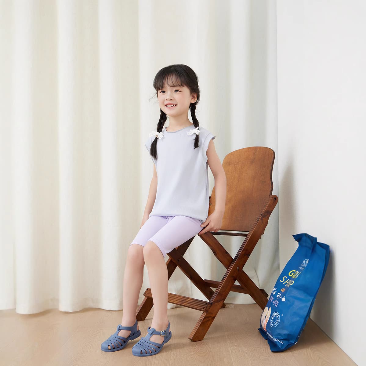 Foreign trade wholesale Korean style summer children's pants, five-quarter pants, girls' anti-exposure pure cotton, five-cent pants, children's leggings