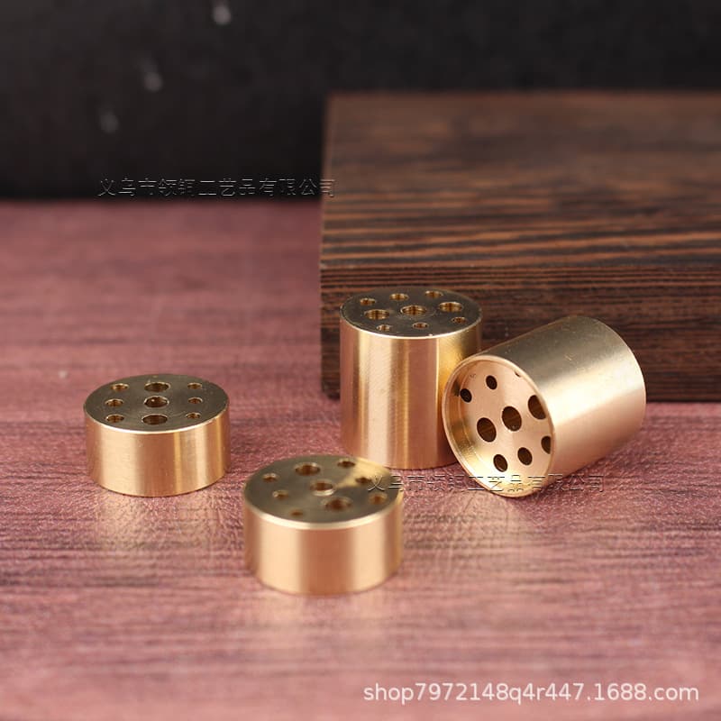 Brass Gourd Nine-Hole Incense Holder Handmade Brass Gourd Incense Holder Pure Copper Incense Burner Mini Gourd Incense Burner Accessories