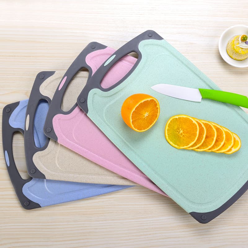 Kitchen Wheat Straw Cutting Board, Chopping Board, Home Use Solid Wood Antibacterial Anti-Mold Fruit Plastic Board