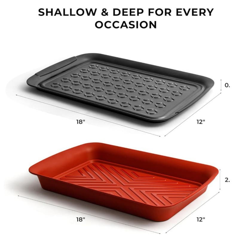 Amazon cross-border Melamine red and black striped tray household solid color plastic tray outdoor American barbecue tray