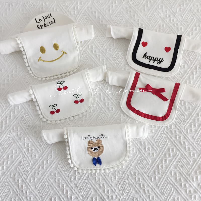 Ins Korean style new baby cotton sweat-absorbing towel infant back pad towel four-layer gauze breathable soft trendy sweat towel