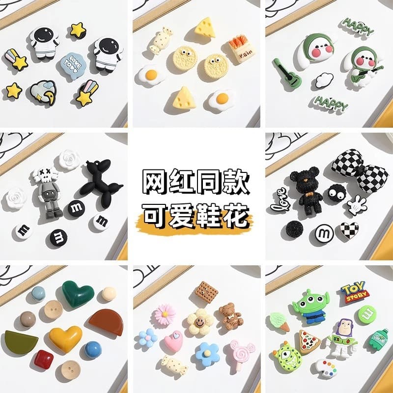 Sweating Cartoon Cute Croc Charms Dog 3D Shoe Clips Creative DIY Shoe Decorations Removable Shoe Accessories