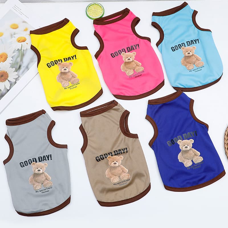 Summer Breathable Pet Clothes Dog Vest Thin Corgi Clothing