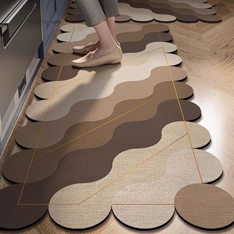 Kitchen Non-Slip Absorbent Mat, Quick-Drying Foot Mat, Wear-Resistant and Dirt-Resistant Soft Diatom Mud Carpet