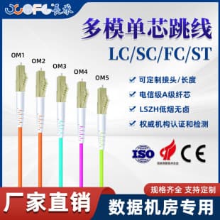 Changcheng Multimode Single Core Fiber Patch Cord OM12345 Engineering Telecom Grade Pigtail 10G Multimode SC/LC/FC/ST