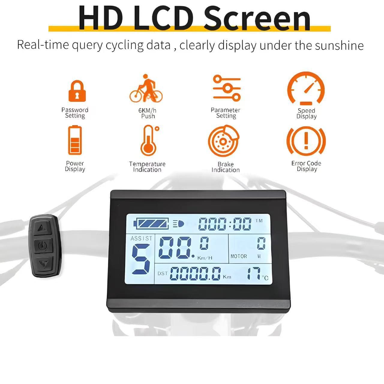 Direct from Manufacturer Bicycle Conversion Electric with Quantum KT-LCD3 LCD Instrument/SM Connector Dashboard