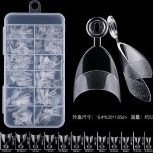 Cross-border New Nail Art Short Nails No Filing Required Semi-Posted Matte Fake Nails 240pcs French Nail Tips