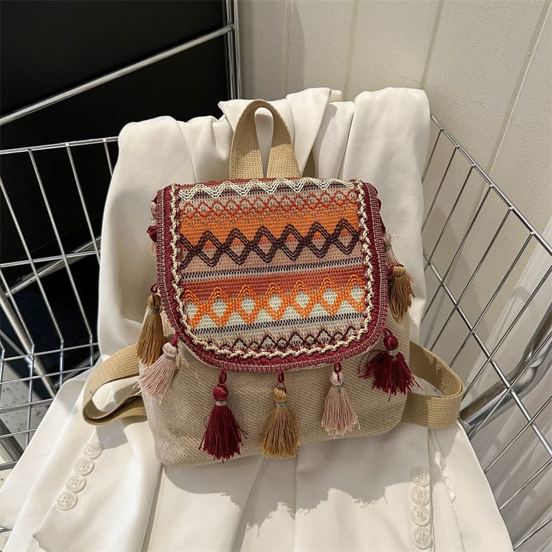 Women's Backpack 2024 Spring New Fashion Simple Trendy Retro Large Capacity Backpack