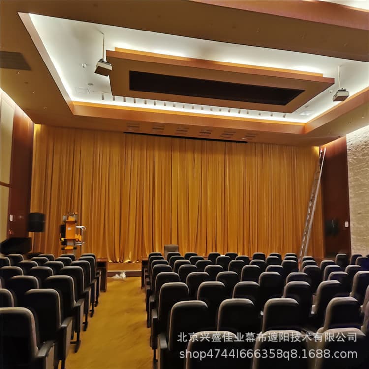 Tianjin Dagang Theater Performance Lifting Curtain Flame Retardant Fireproof Curtain Large Conference Background Curtain School Curtain